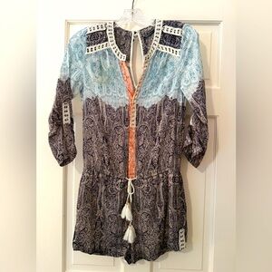 Twelfth Street by Cynthia Vincent Paisley Boho Romper